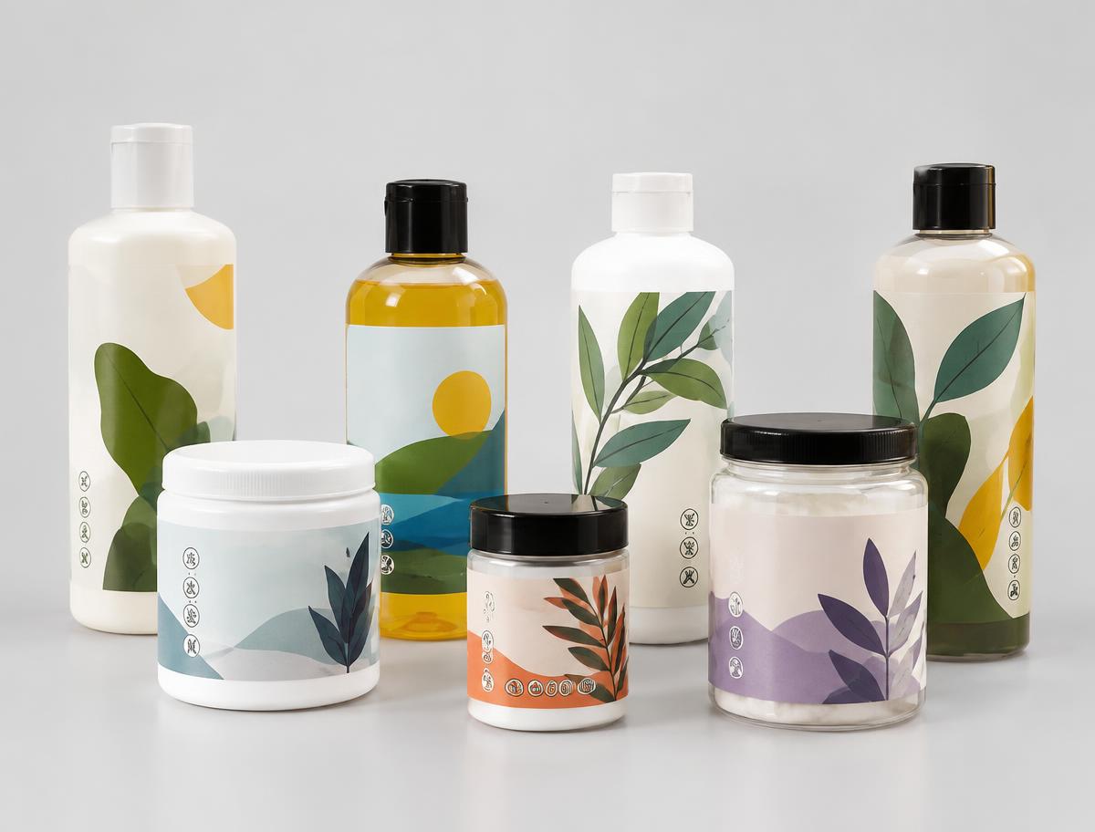 Illustrative image of wrap-around labels